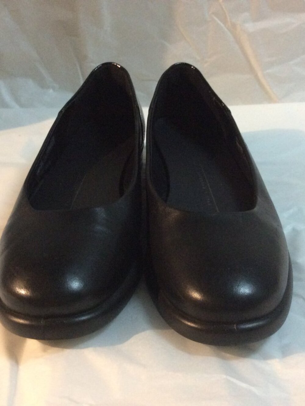 ECCO Leather Patent Textured Wrap Ballerina Flats Size 37 - Picture 3 of 5